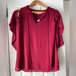 Loft Cold Shoulder Flowy Top Size M